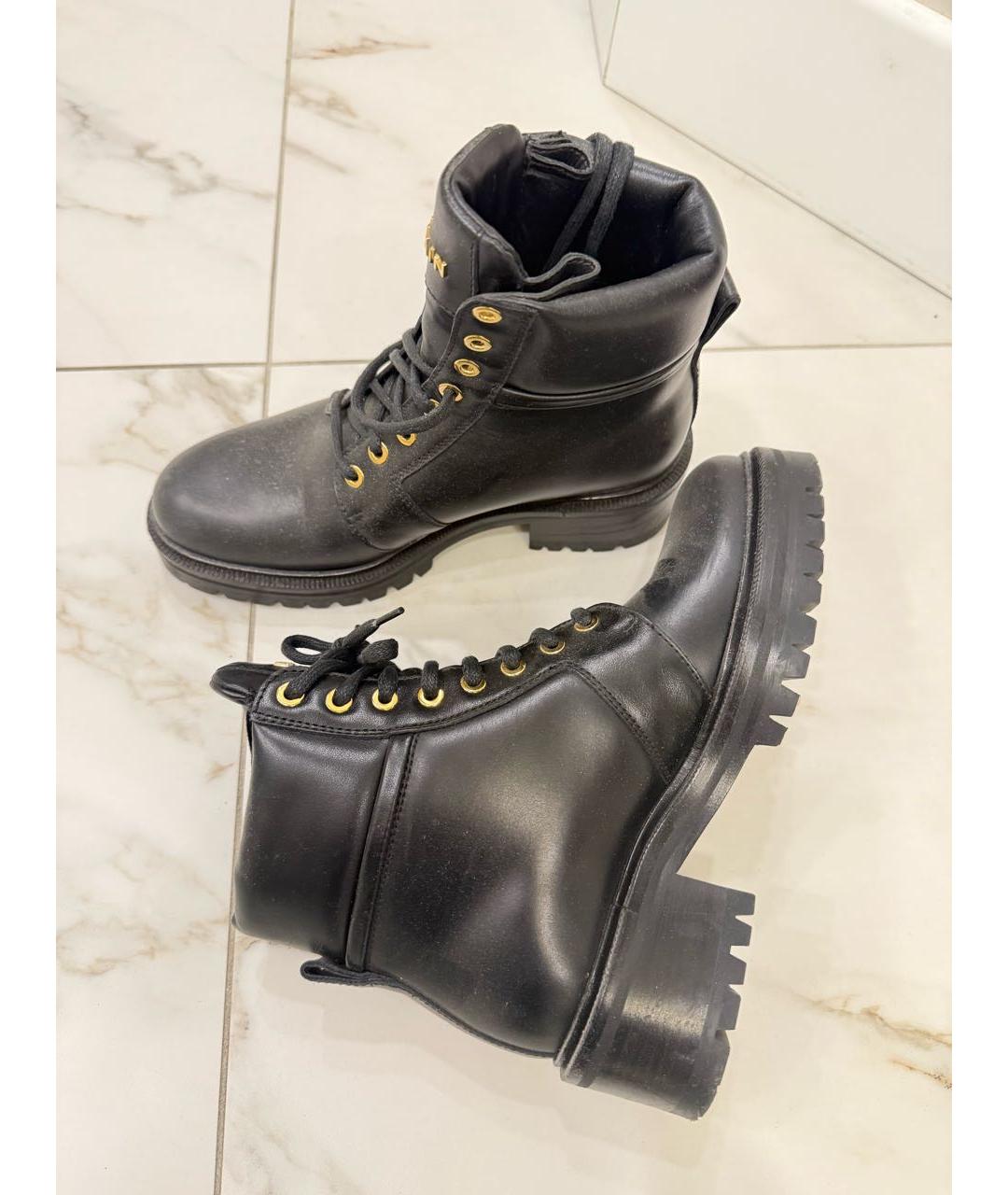 BALMAIN Черные кожаные ботинки, фото 3