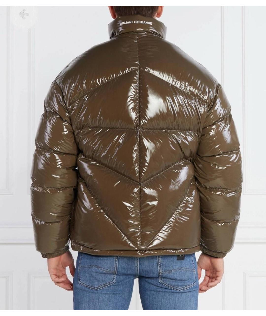 ARMANI EXCHANGE Зеленый полиамидовый пуховик, фото 8