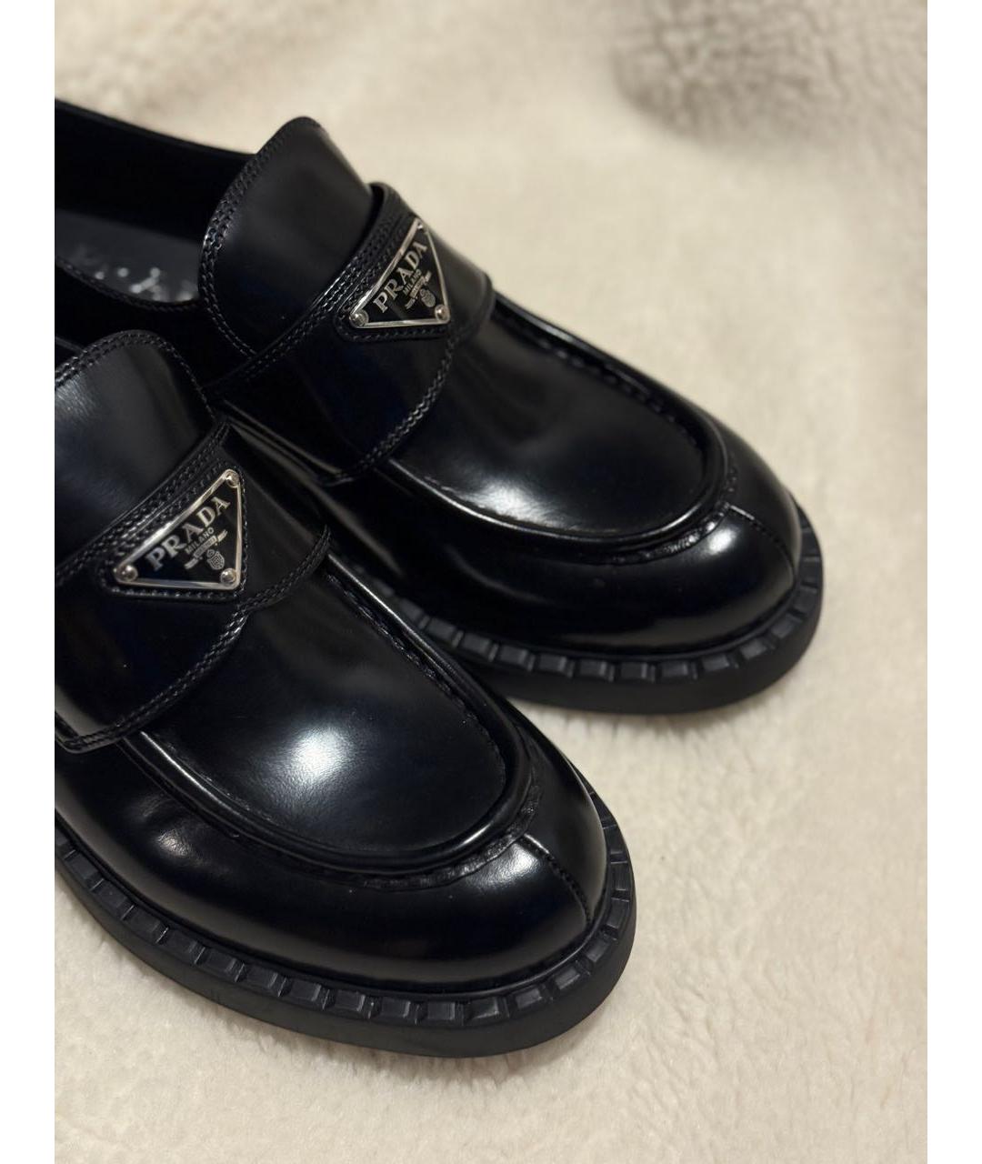 PRADA Черные кожаные лоферы, фото 6