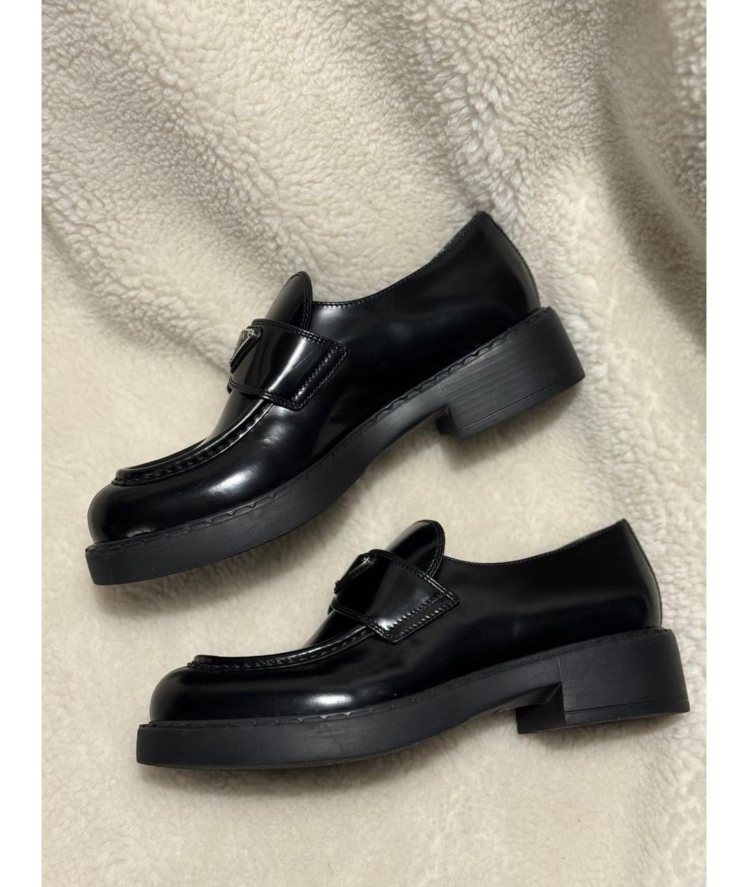 PRADA Черные кожаные лоферы, фото 4