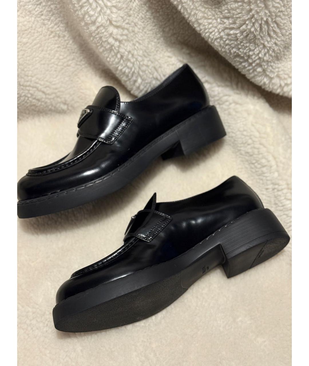 PRADA Черные кожаные лоферы, фото 5