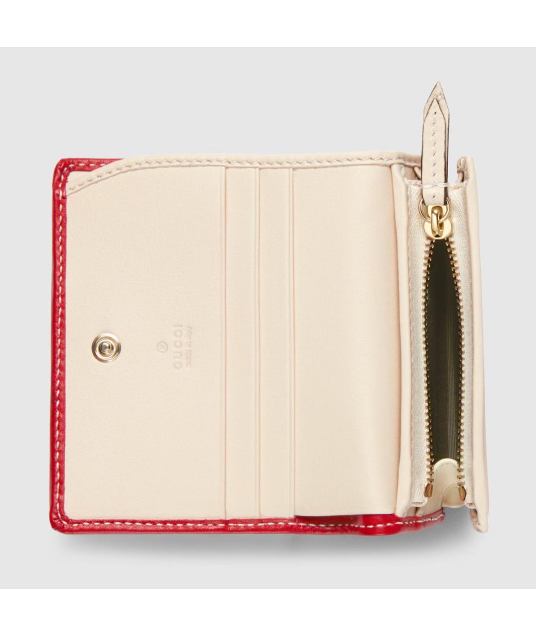 GUCCI Бежевый кожаный кошелек, фото 4