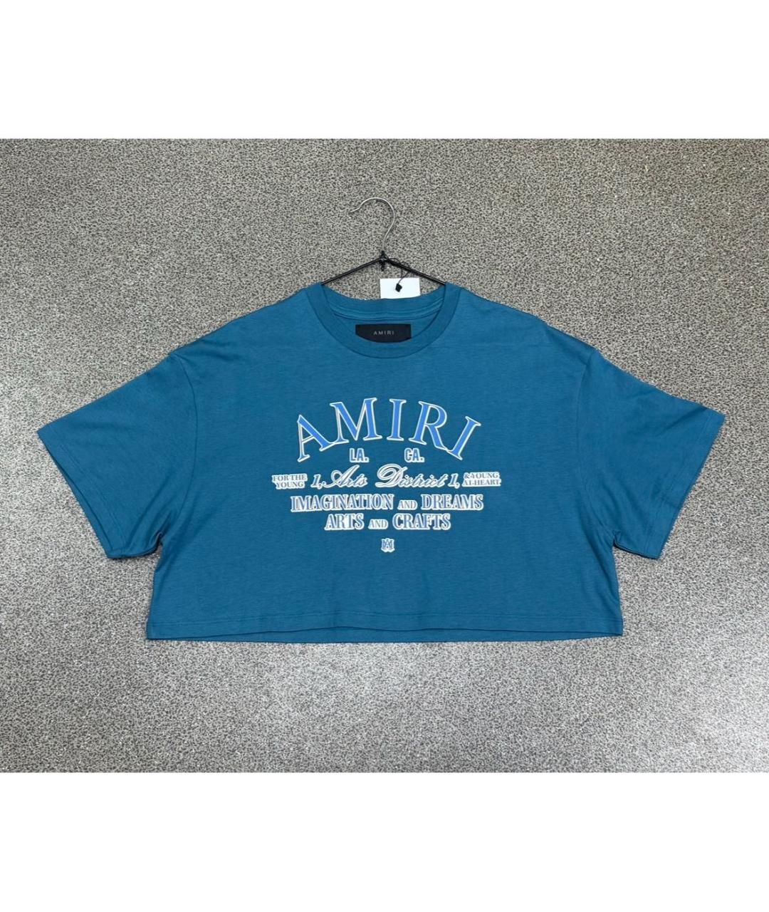 AMIRI Синяя хлопковая футболка, фото 5
