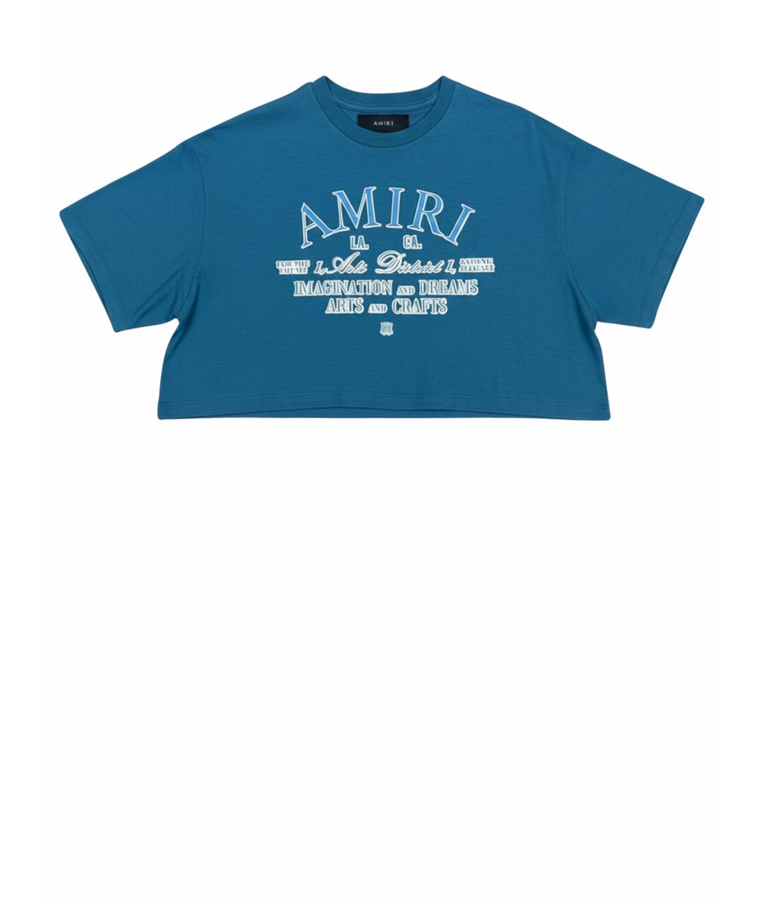 AMIRI Синяя хлопковая футболка, фото 1