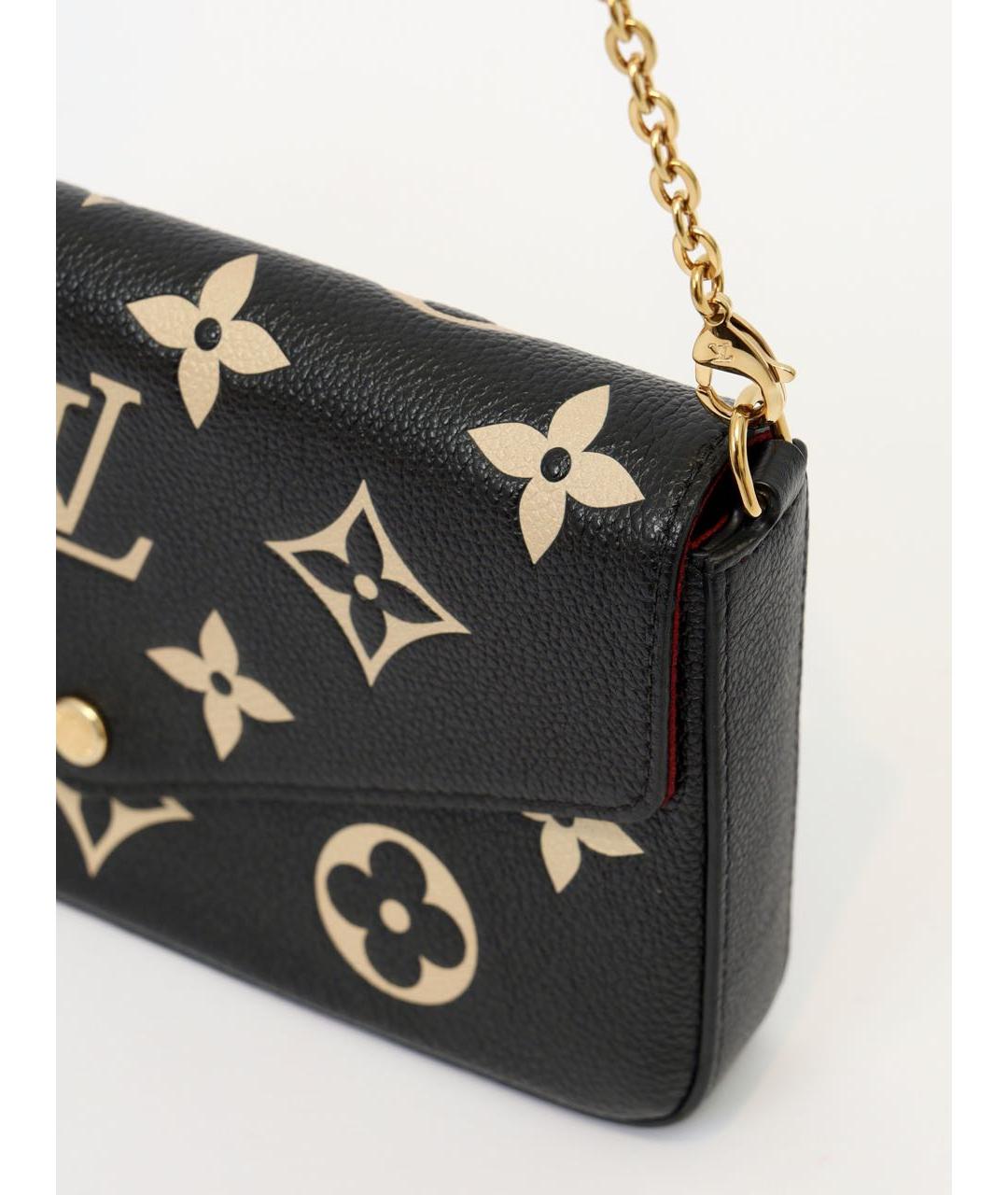 LOUIS VUITTON Черная кожаная сумка через плечо, фото 6