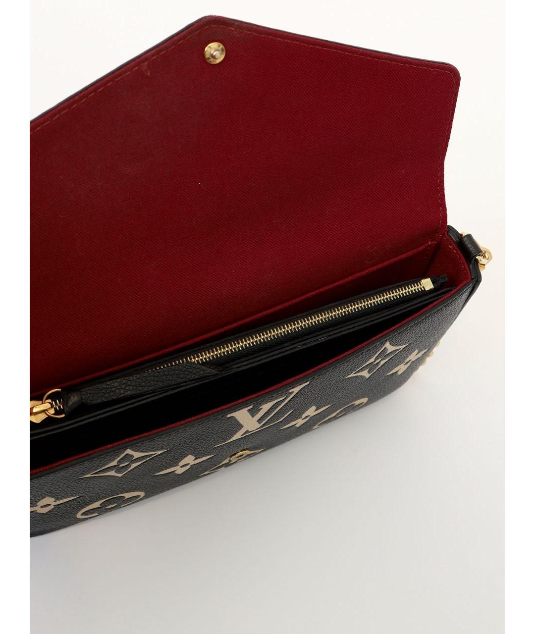 LOUIS VUITTON Черная кожаная сумка через плечо, фото 8