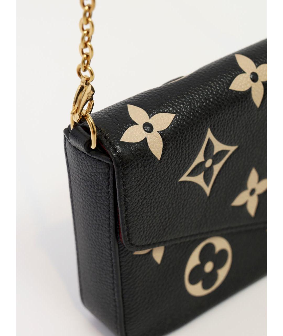 LOUIS VUITTON Черная кожаная сумка через плечо, фото 5