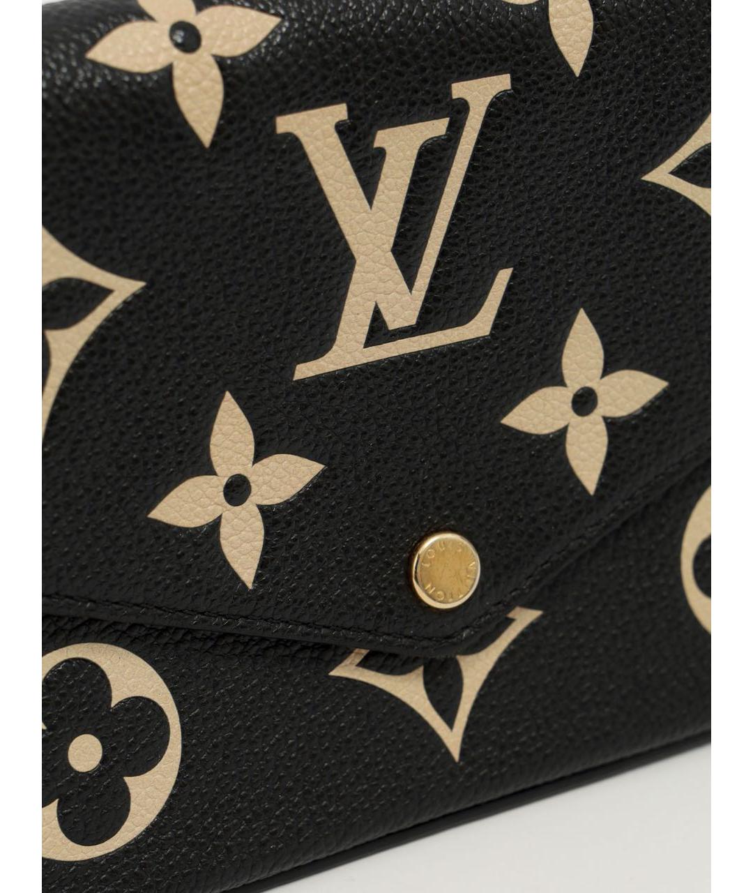 LOUIS VUITTON Черная кожаная сумка через плечо, фото 4