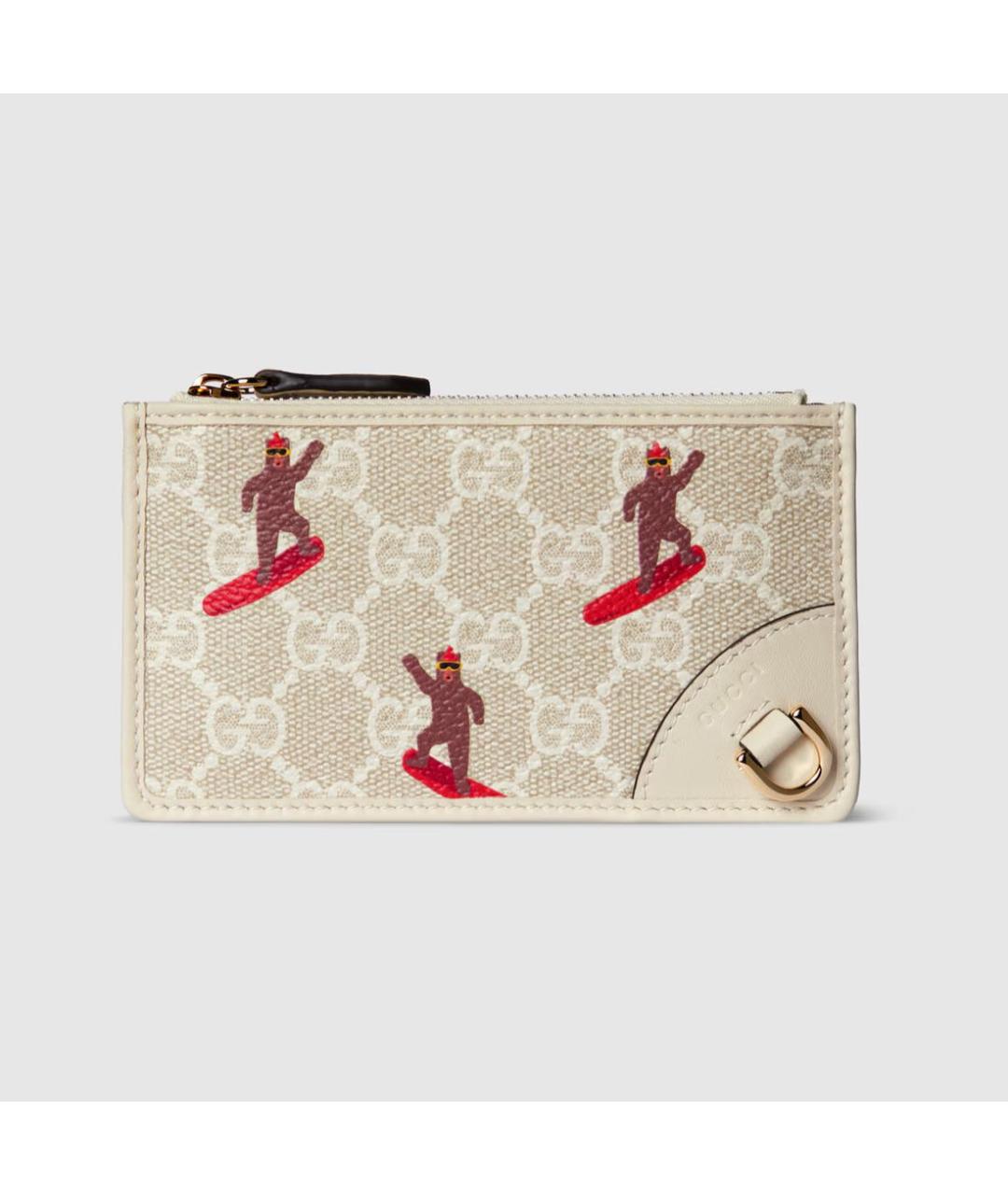 GUCCI Бежевый кожаный кардхолдер, фото 3