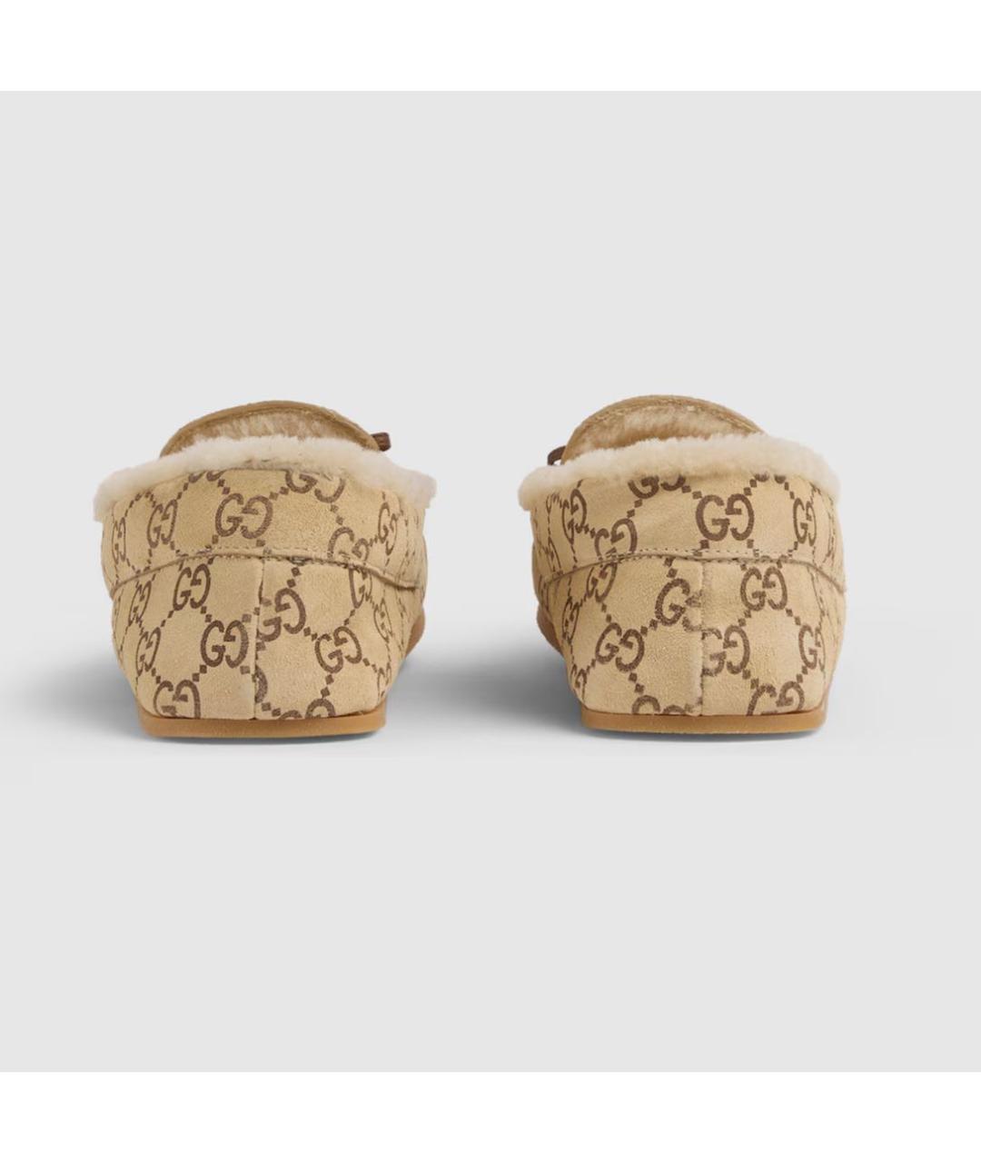 GUCCI Бежевые мокасины, фото 4