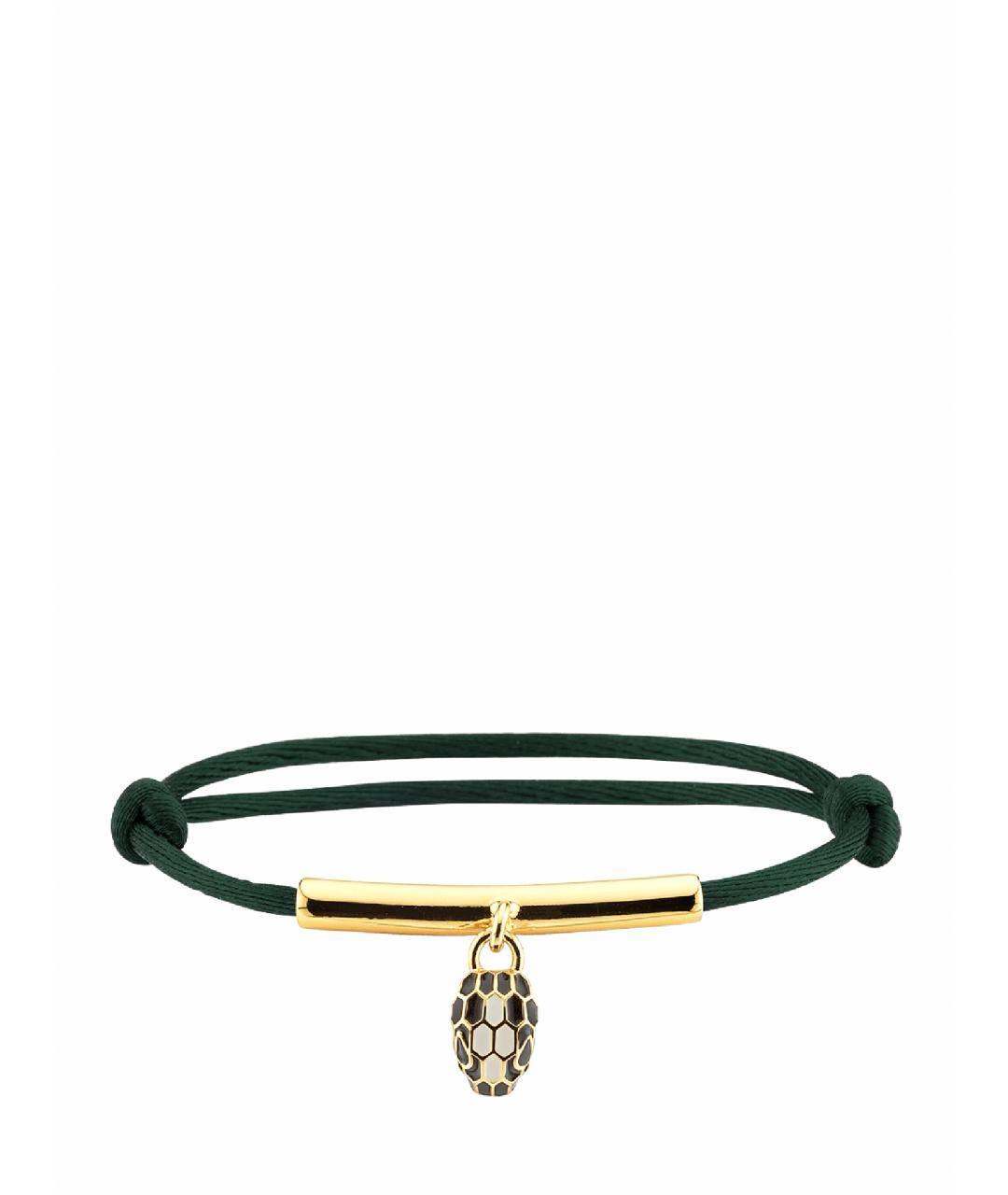 BVLGARI Зеленый кожаный браслет, фото 1