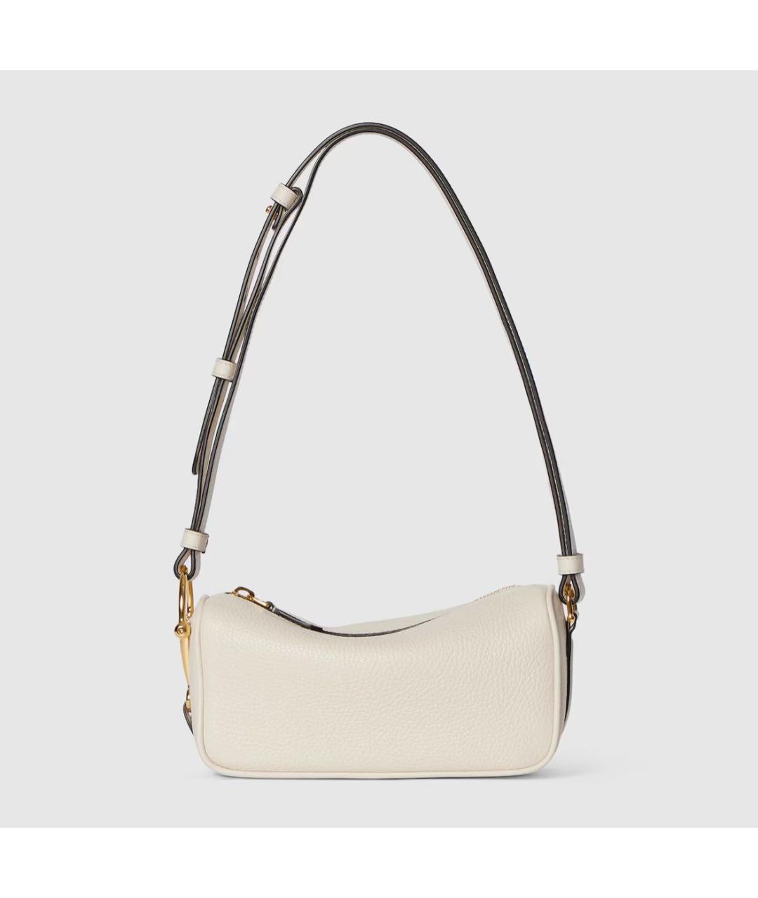 GUCCI Бежевая кожаная сумка с короткими ручками, фото 5