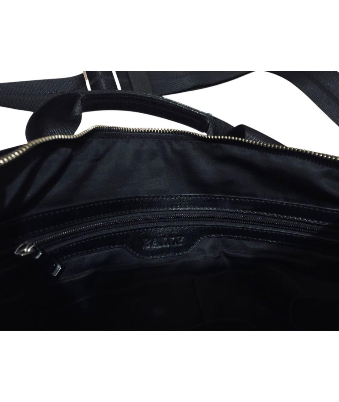 BALLY Черная кожаная сумка на плечо, фото 4