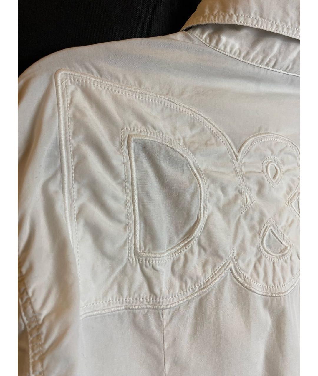 DOLCE&GABBANA Белая хлопковая кэжуал рубашка, фото 7