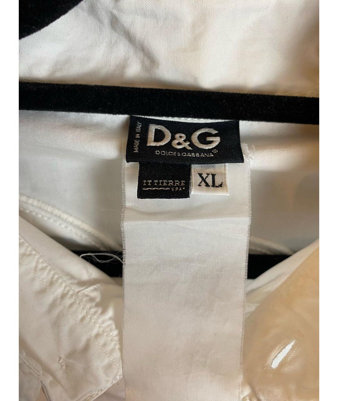 DOLCE&GABBANA Белая хлопковая кэжуал рубашка, фото 5