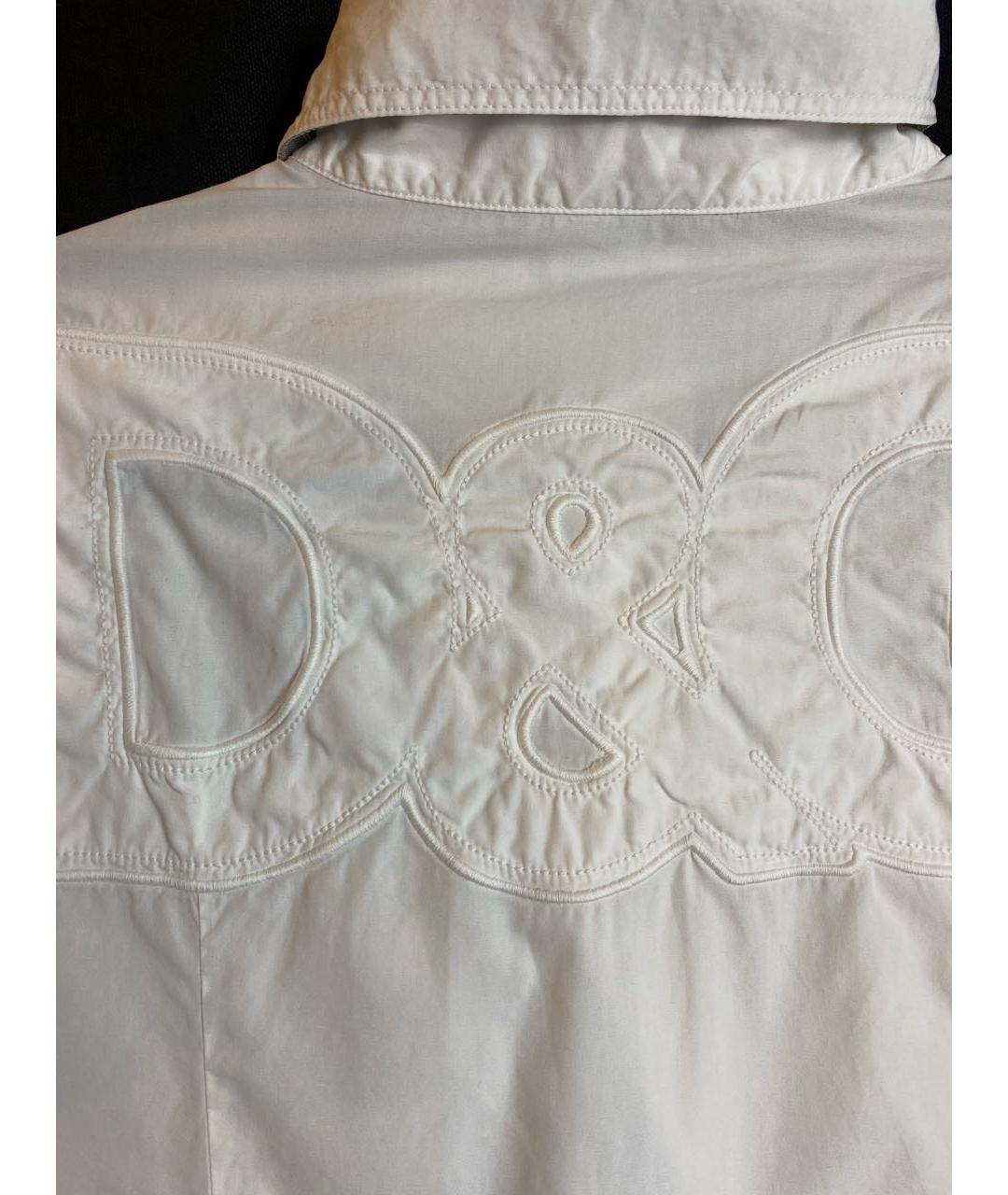 DOLCE&GABBANA Белая хлопковая кэжуал рубашка, фото 4