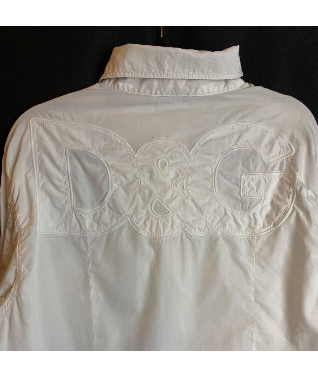 DOLCE&GABBANA Белая хлопковая кэжуал рубашка, фото 3