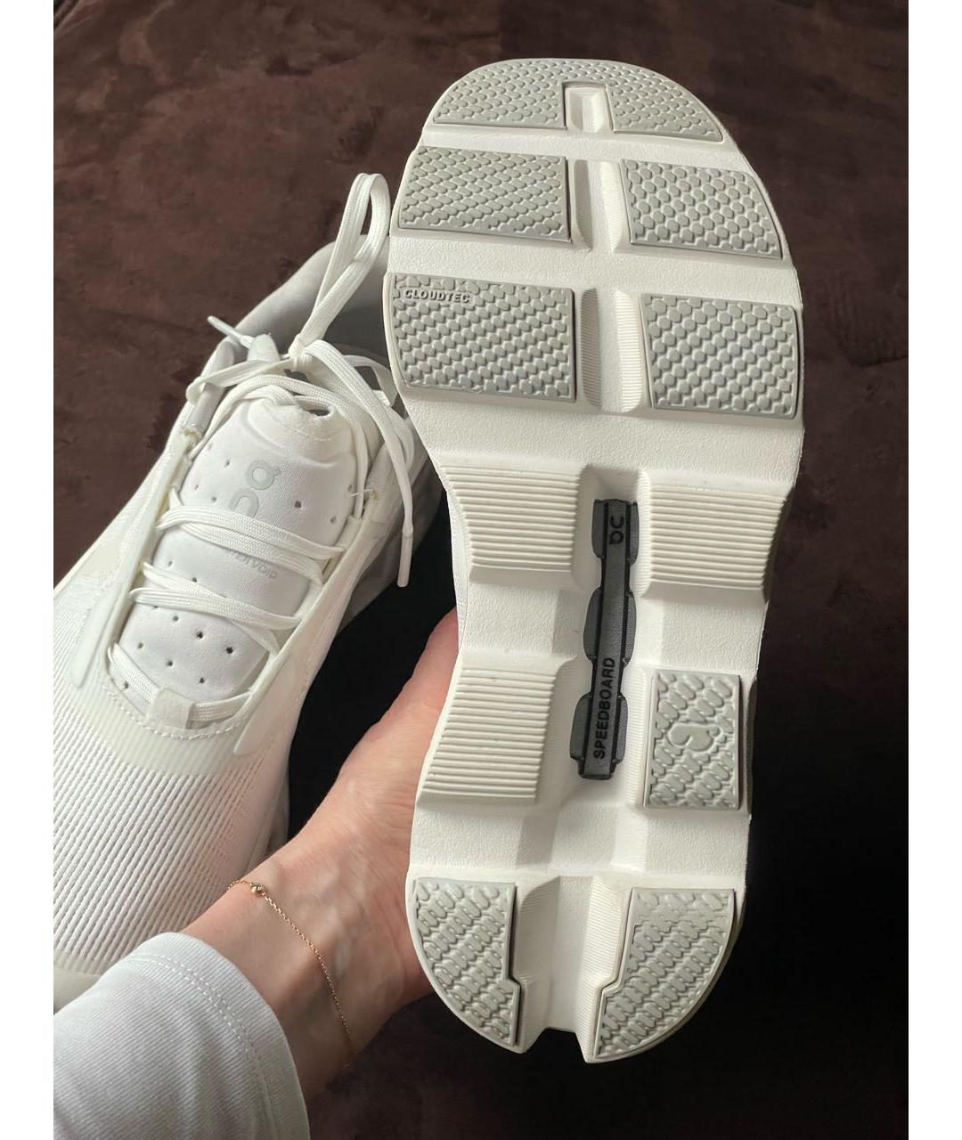 ON Белые синтетические кроссовки, фото 5