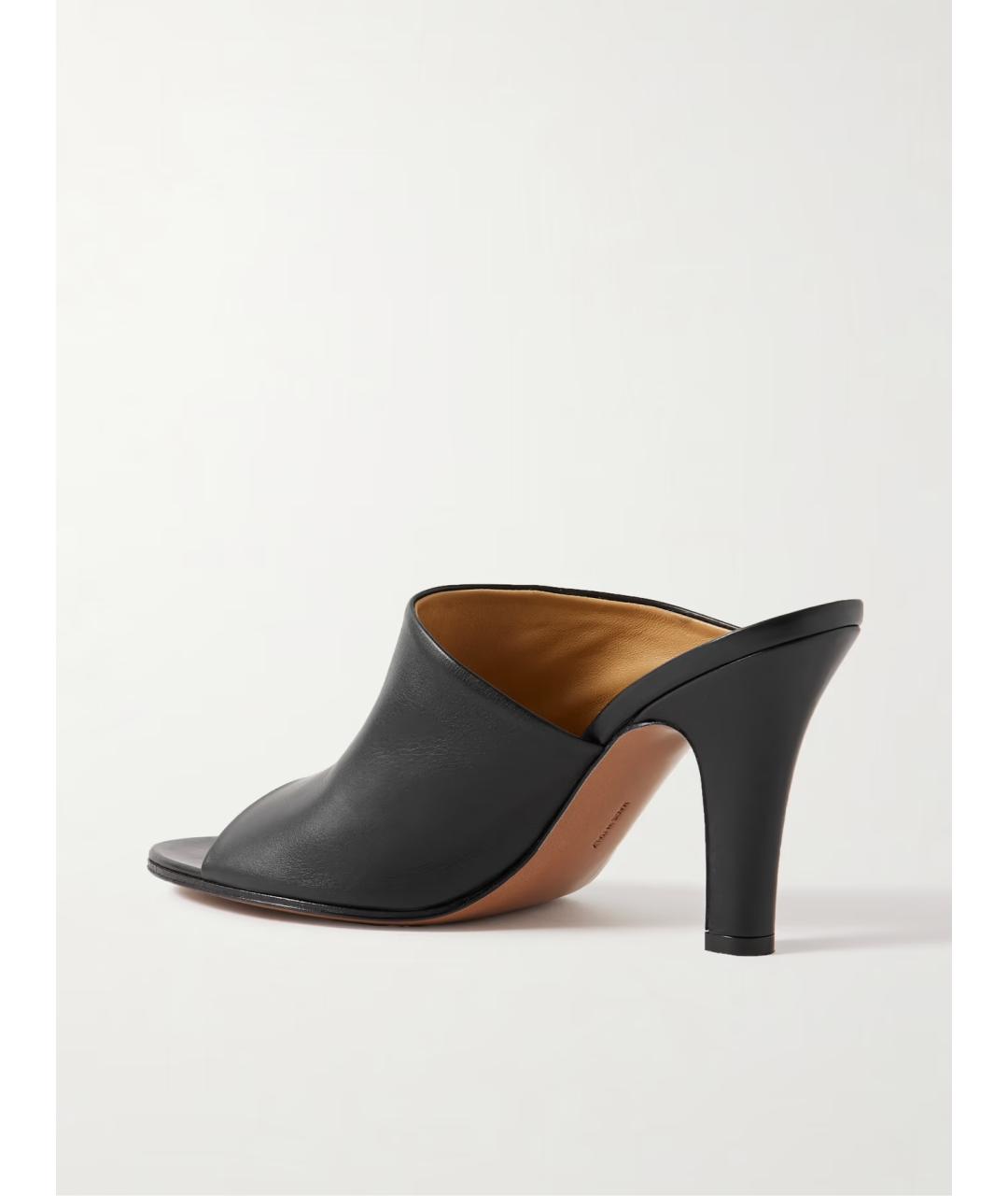 THE ROW Черные кожаные мюли, фото 3