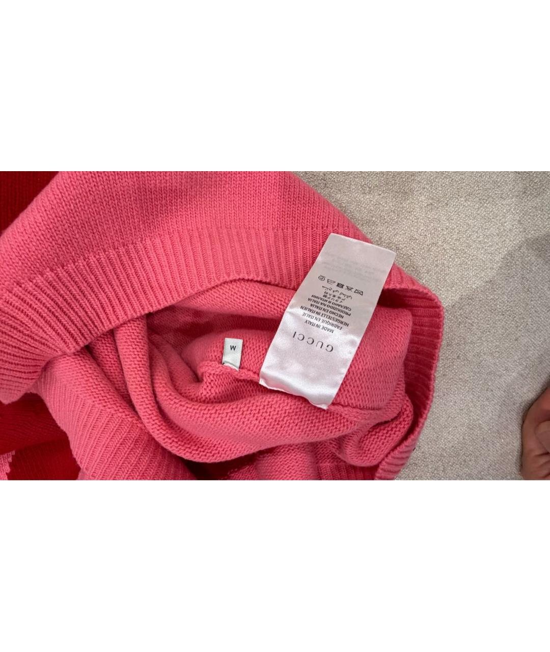 GUCCI Розовый шерстяной джемпер / свитер, фото 5