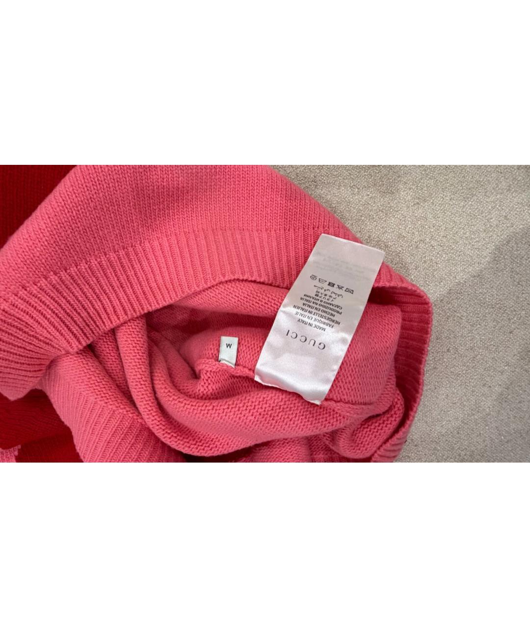 GUCCI Розовый шерстяной джемпер / свитер, фото 6