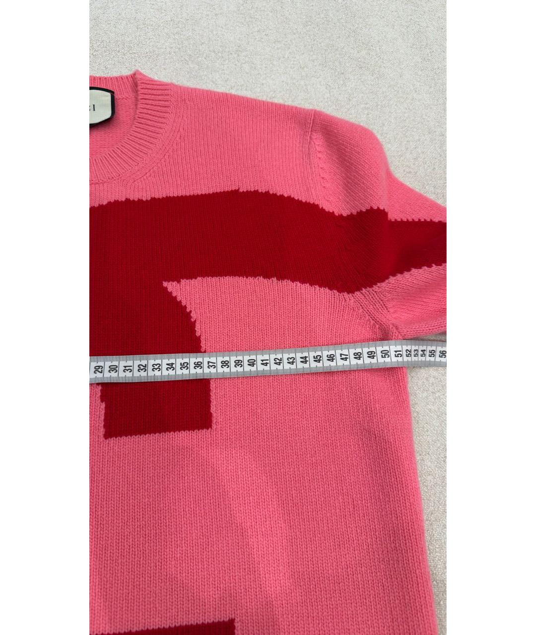 GUCCI Розовый шерстяной джемпер / свитер, фото 8