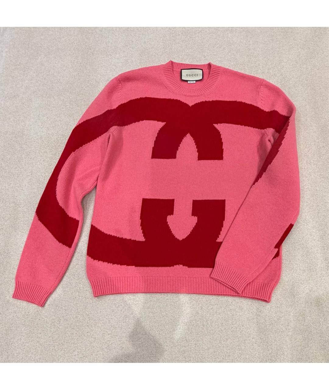 GUCCI Розовый шерстяной джемпер / свитер, фото 9