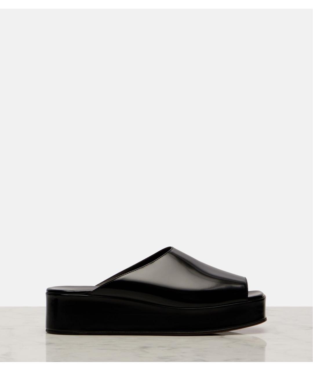 THE ROW Черные кожаные шлепанцы, фото 5