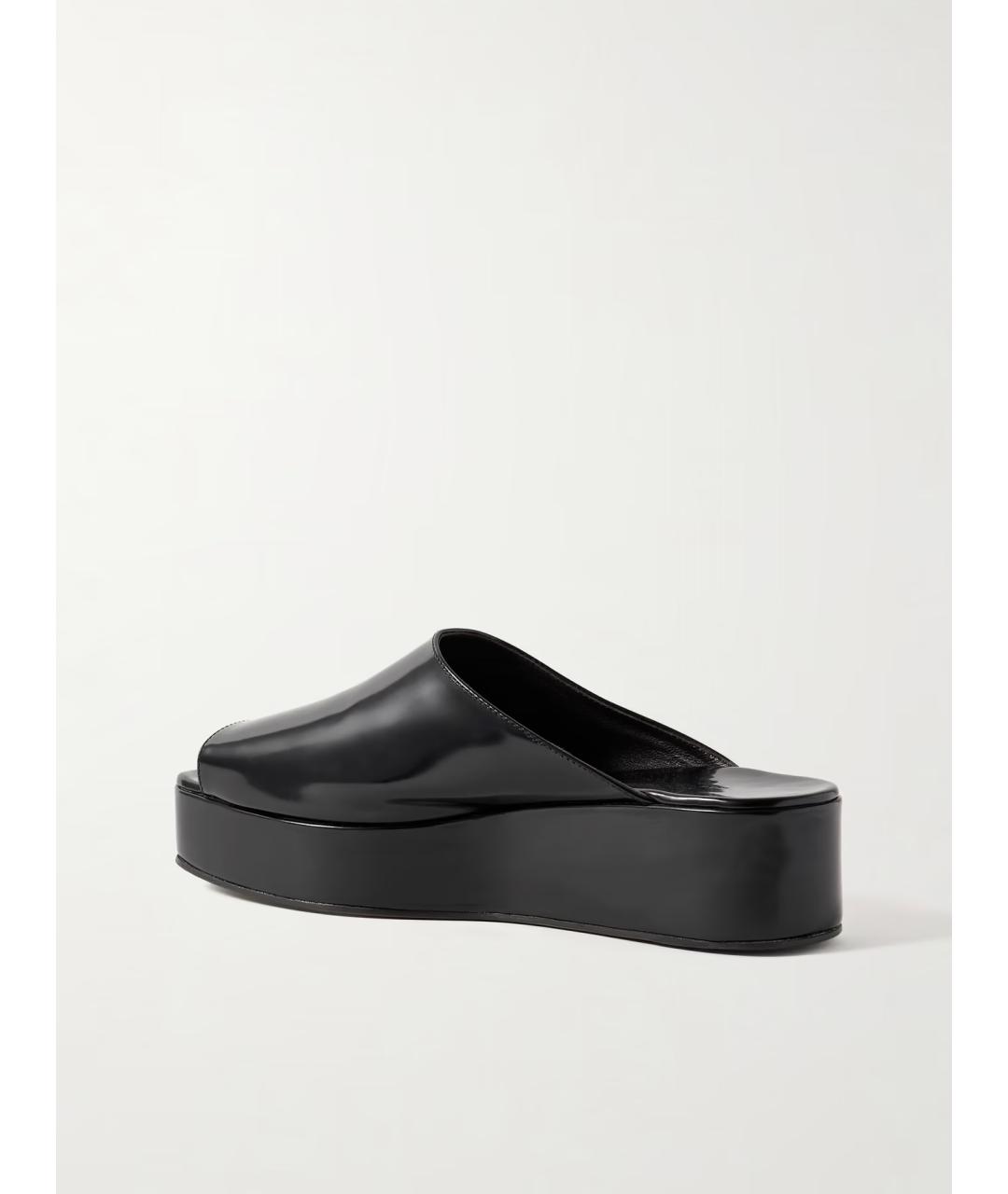 THE ROW Черные кожаные шлепанцы, фото 3