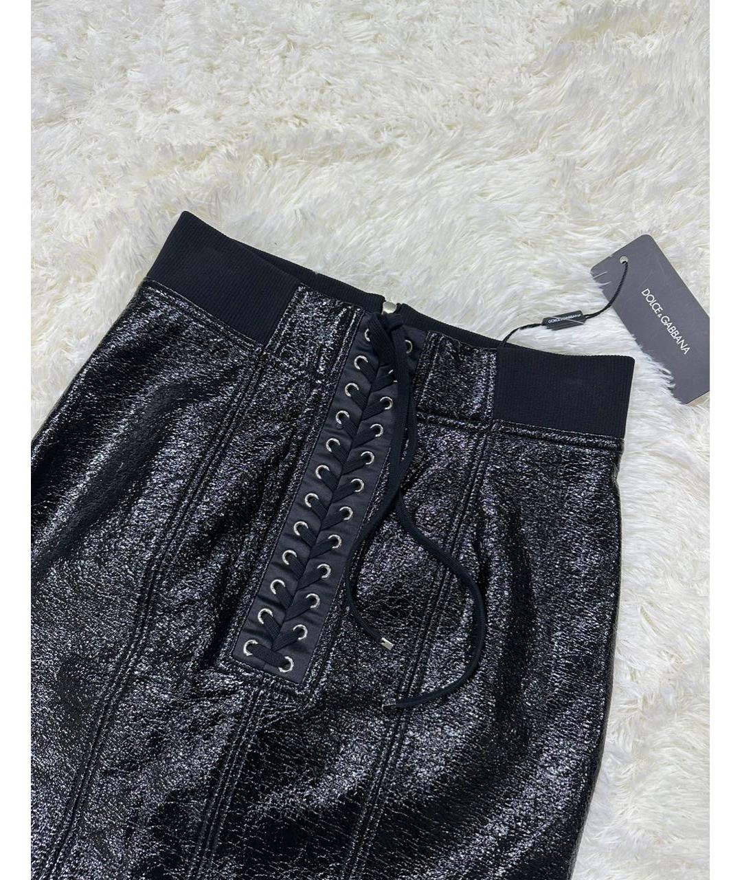 DOLCE&GABBANA Черная юбка мини, фото 2