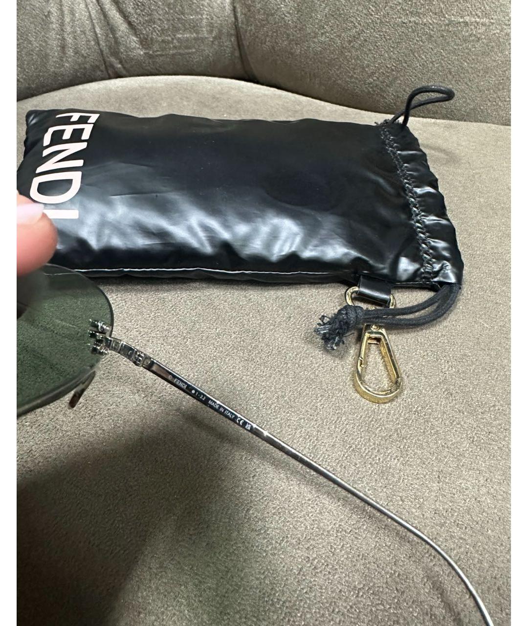 FENDI Зеленые солнцезащитные очки, фото 3