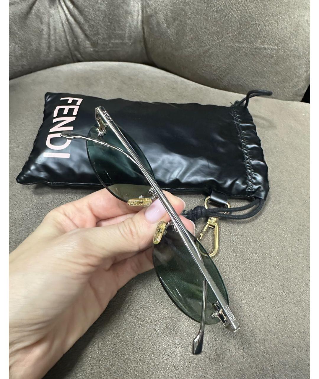 FENDI Зеленые солнцезащитные очки, фото 2
