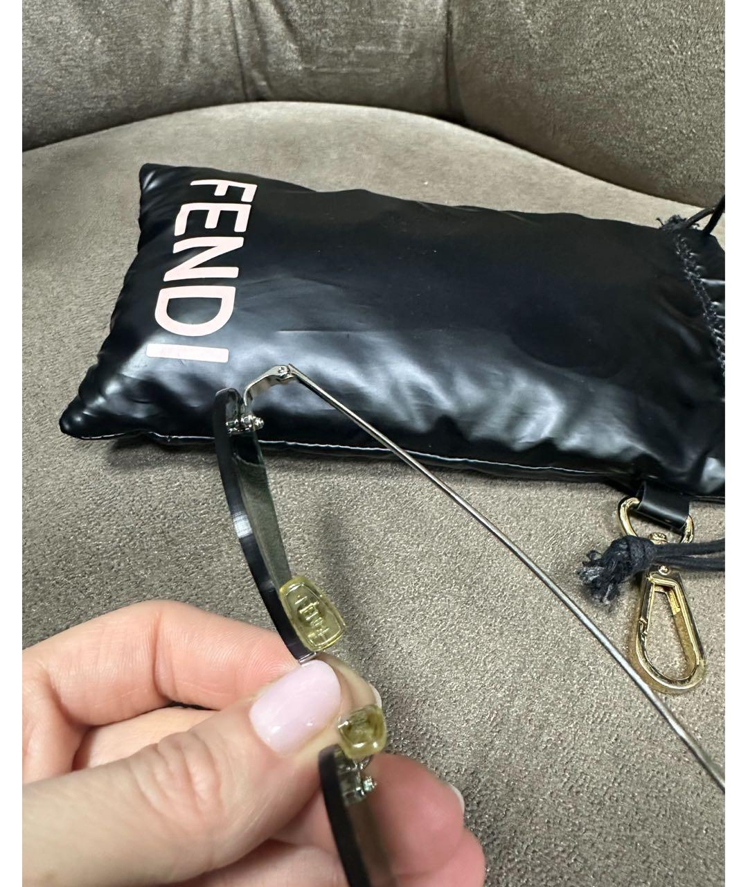 FENDI Зеленые солнцезащитные очки, фото 5