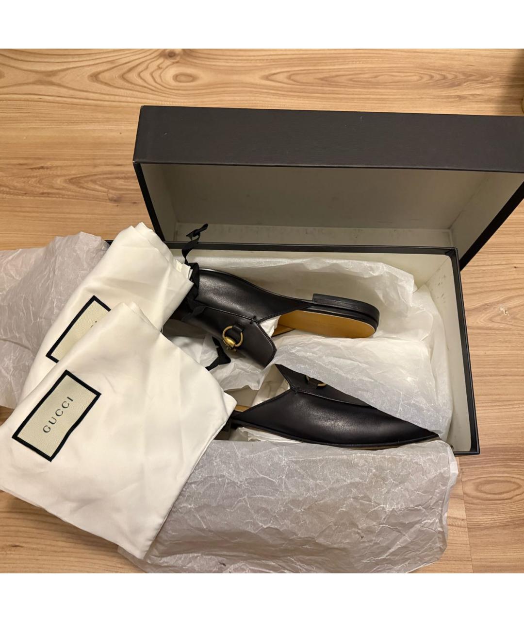 GUCCI Черные кожаные лоферы, фото 3