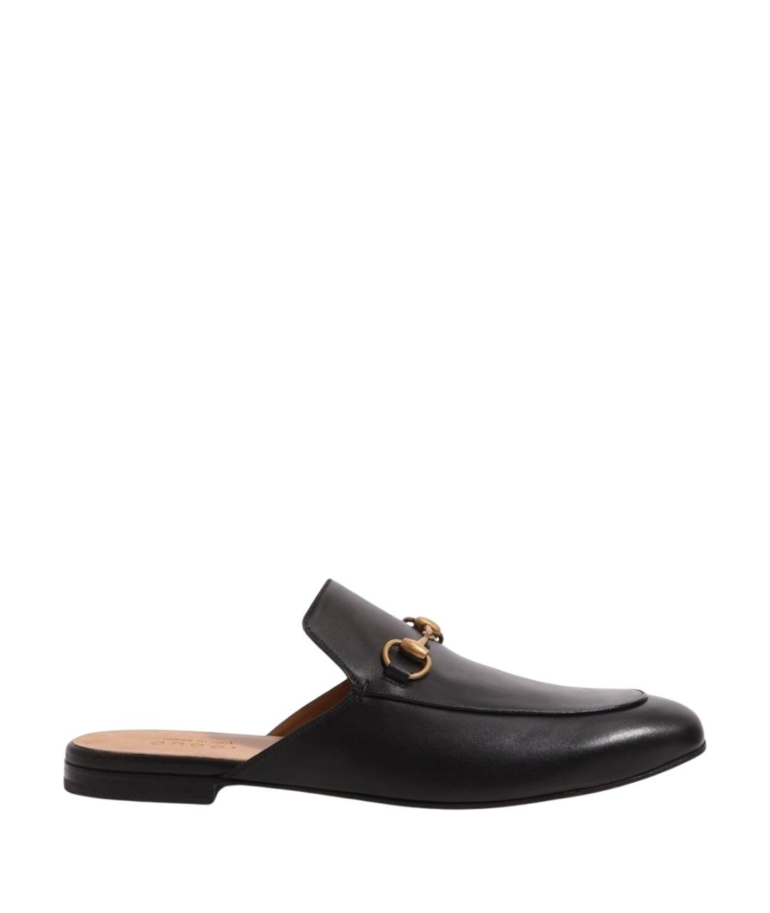 GUCCI Черные кожаные лоферы, фото 1