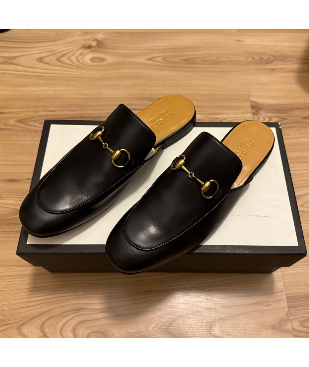 GUCCI Черные кожаные лоферы, фото 4