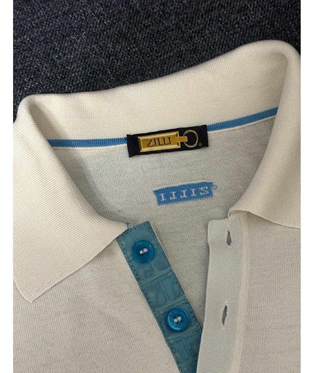 ZILLI Белое поло с коротким рукавом, фото 3