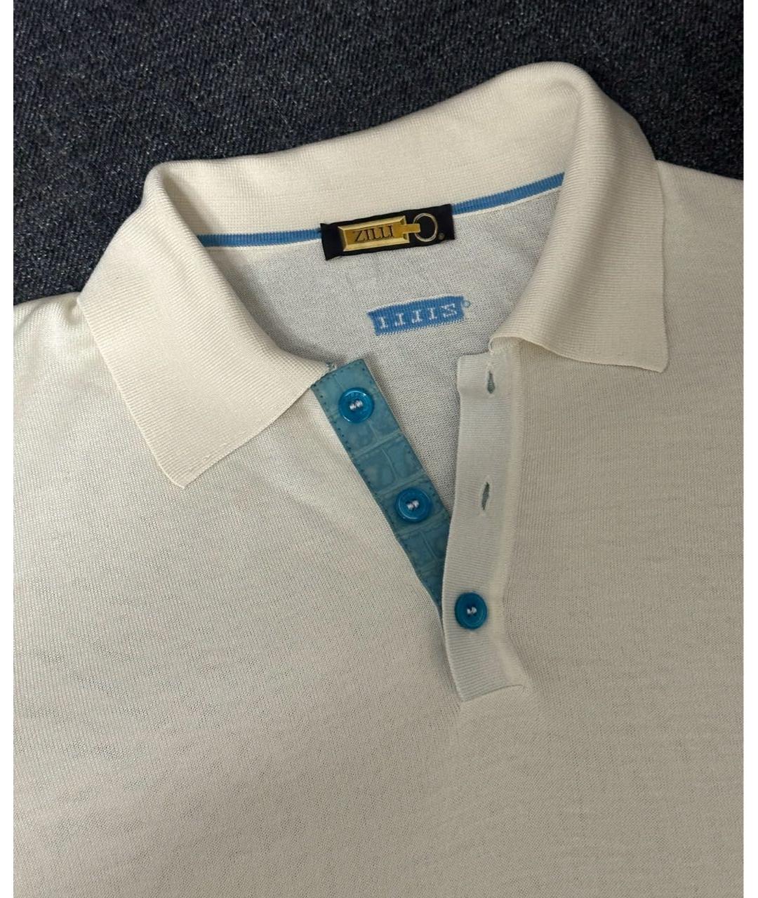 ZILLI Белое поло с коротким рукавом, фото 2