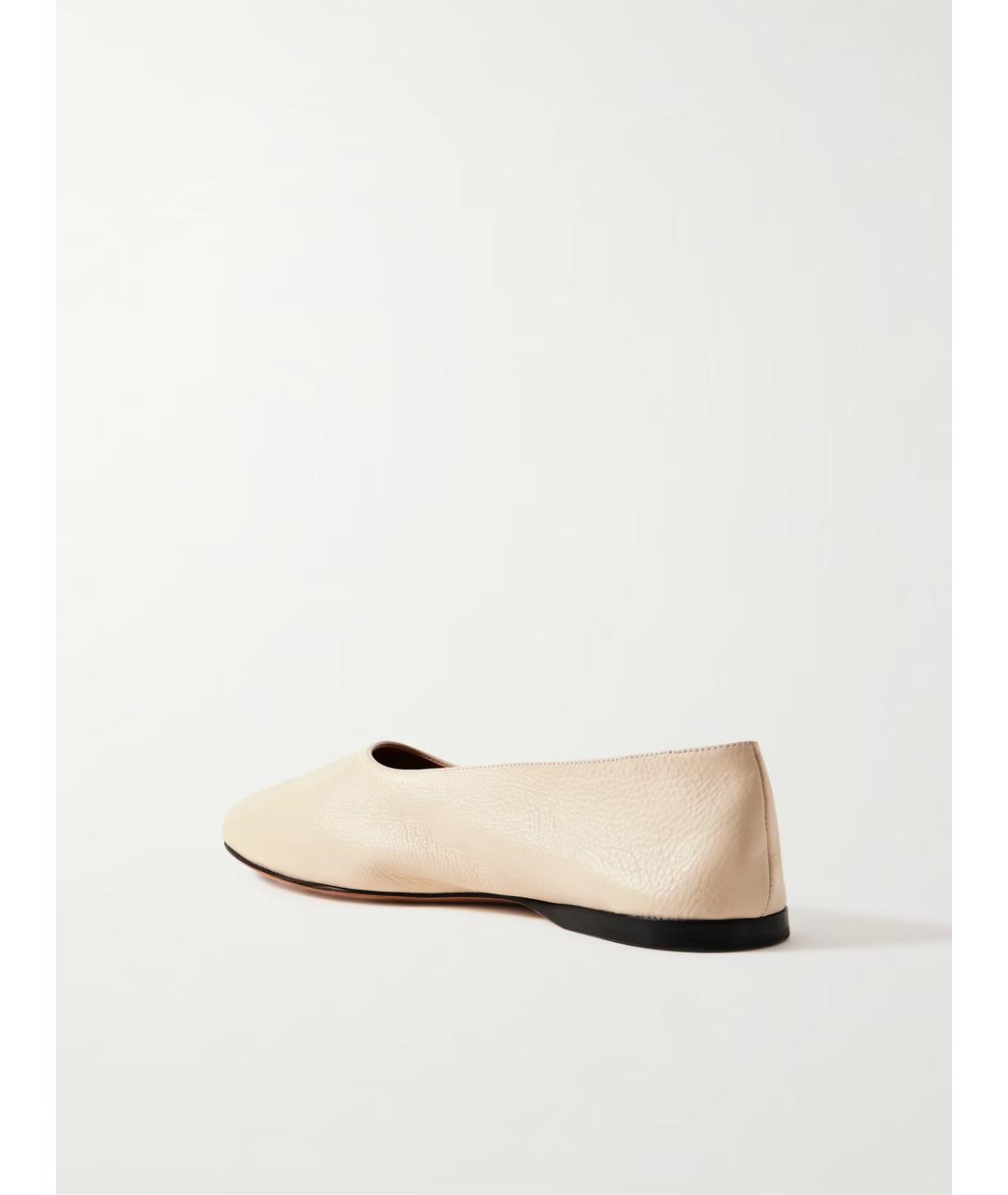 THE ROW Бежевые кожаные балетки, фото 5
