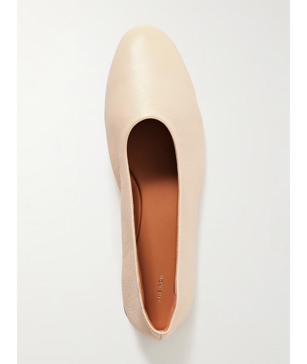 THE ROW Бежевые кожаные балетки, фото 4