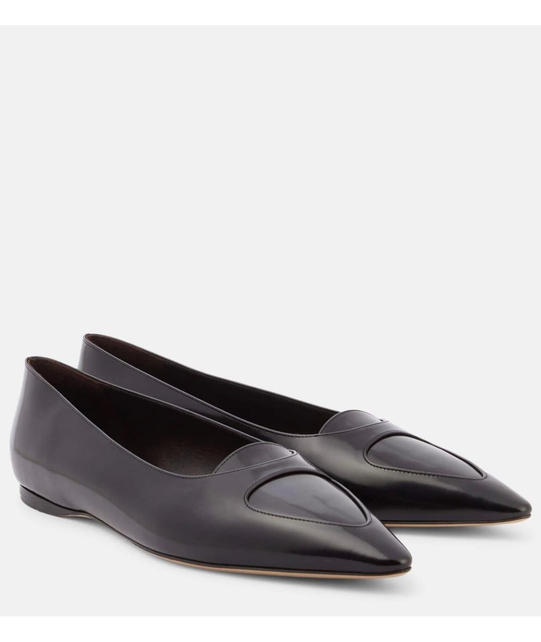 THE ROW Черные кожаные балетки, фото 6
