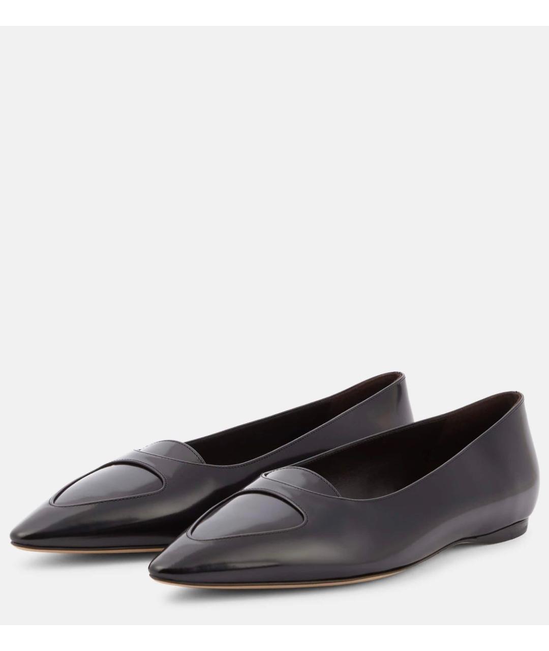 THE ROW Черные кожаные балетки, фото 7