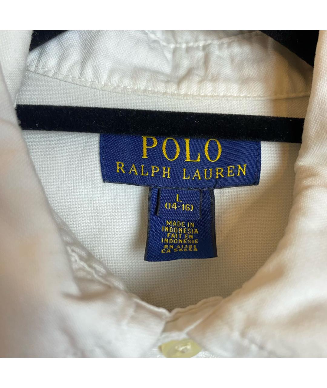 POLO RALPH LAUREN Белая хлопковая кэжуал рубашка, фото 3