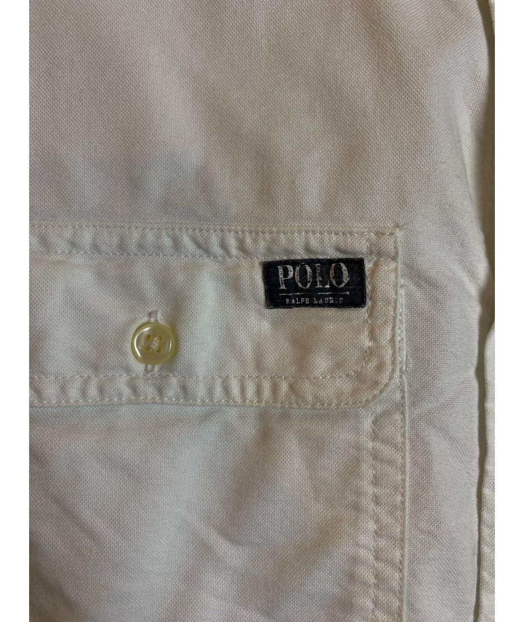 POLO RALPH LAUREN Белая хлопковая кэжуал рубашка, фото 6