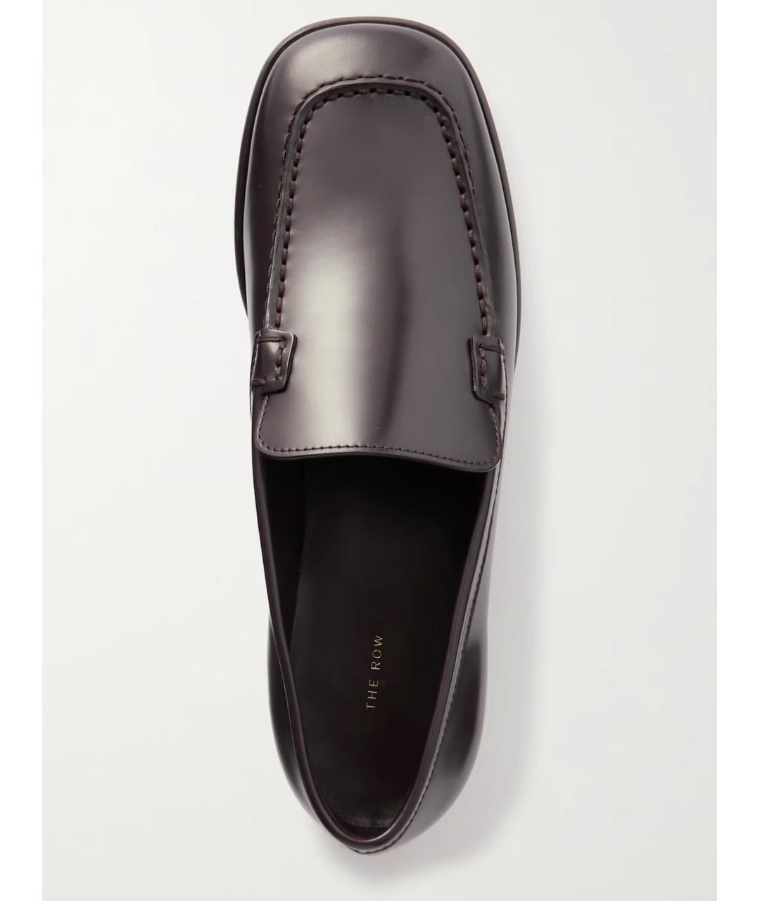 THE ROW Коричневые кожаные лоферы, фото 3