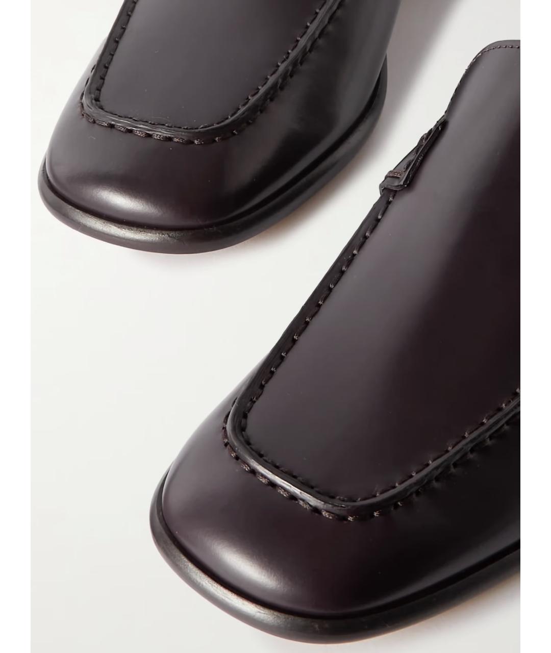 THE ROW Коричневые кожаные лоферы, фото 4