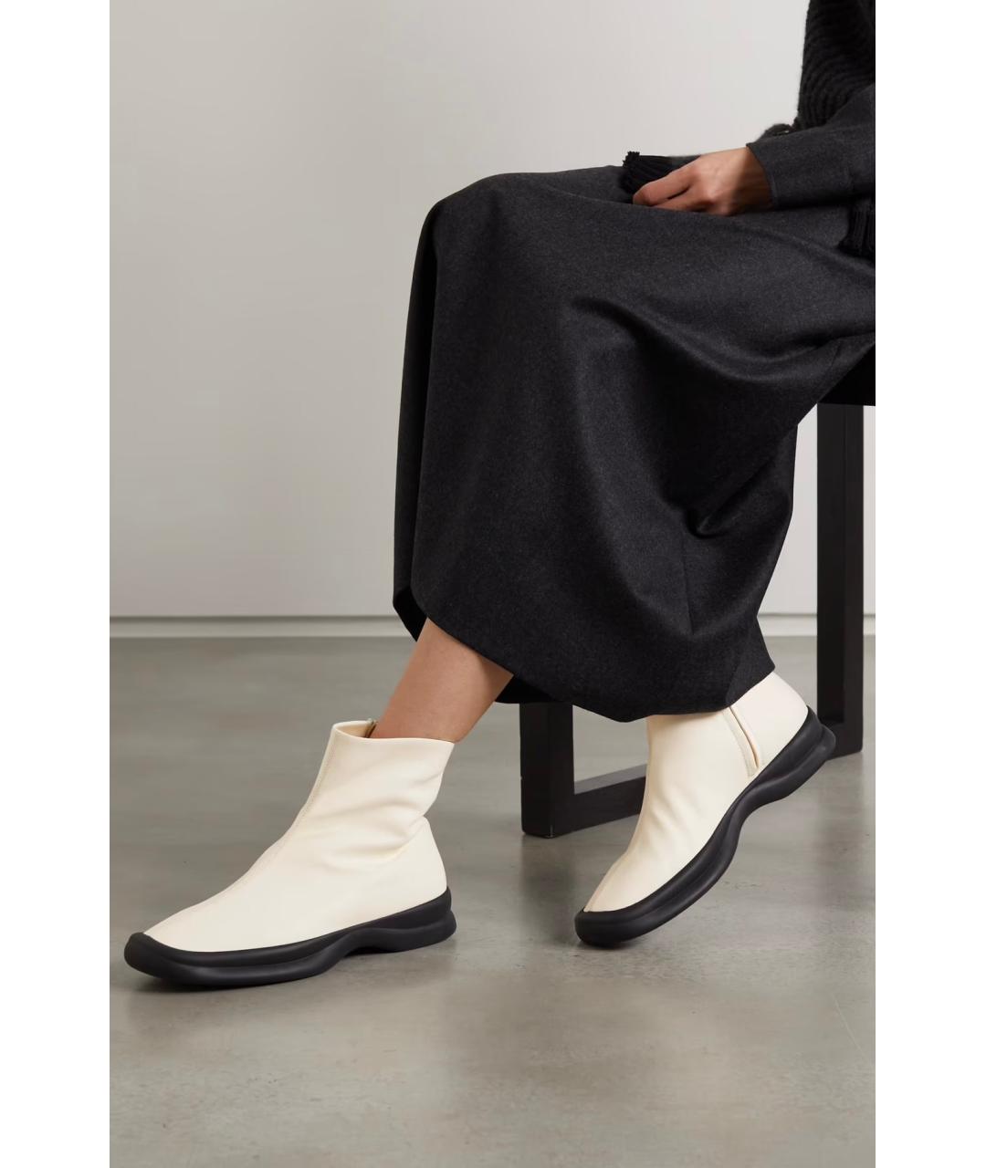 THE ROW Белые кожаные ботинки, фото 2