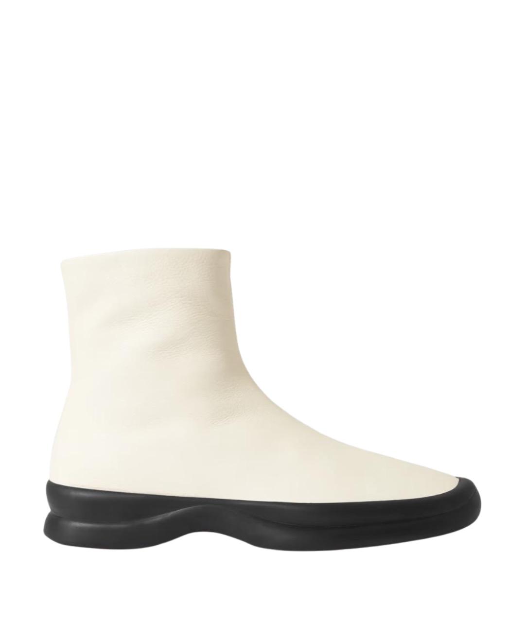 THE ROW Белые кожаные ботинки, фото 1