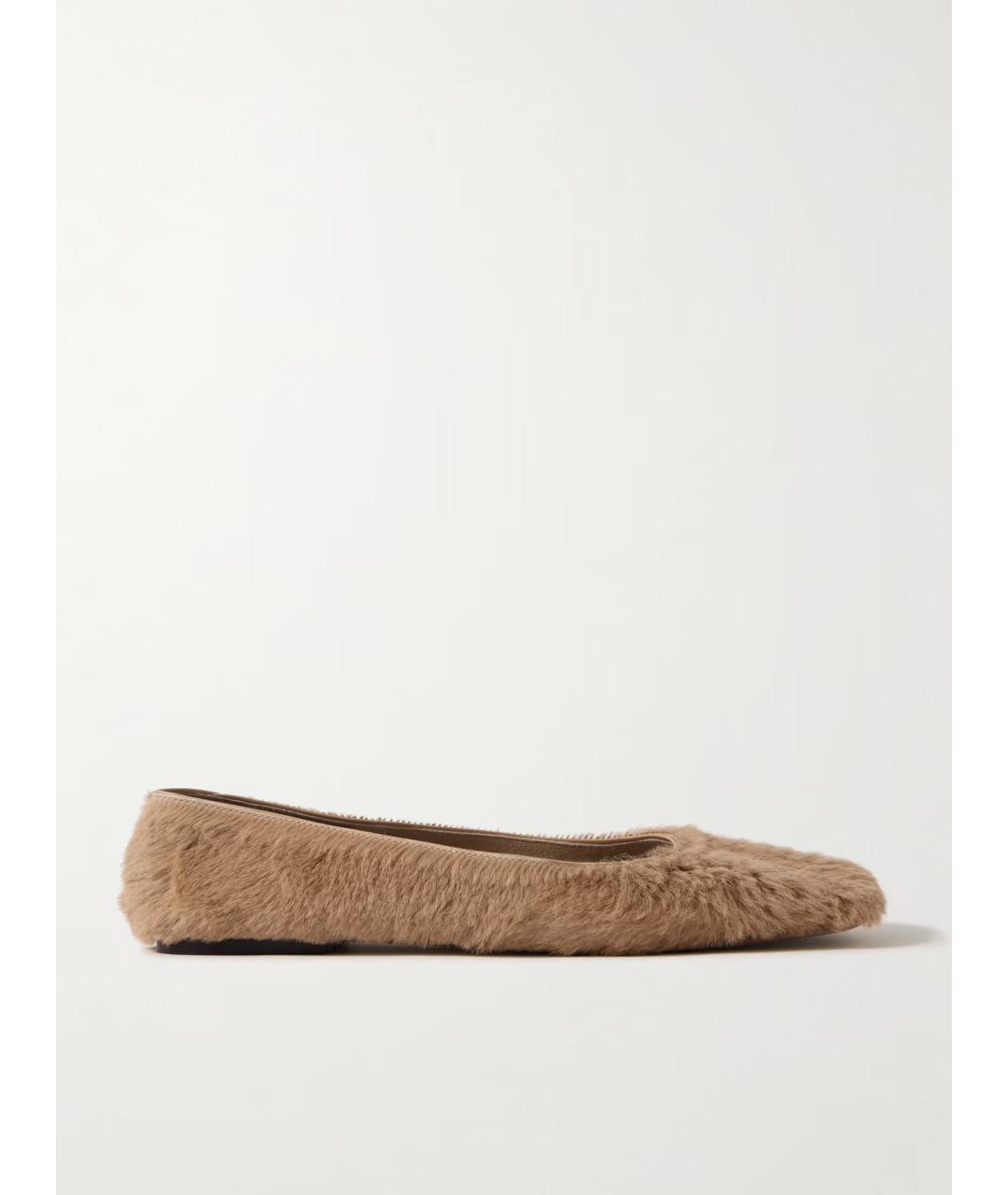 THE ROW Бежевые кожаные балетки, фото 5