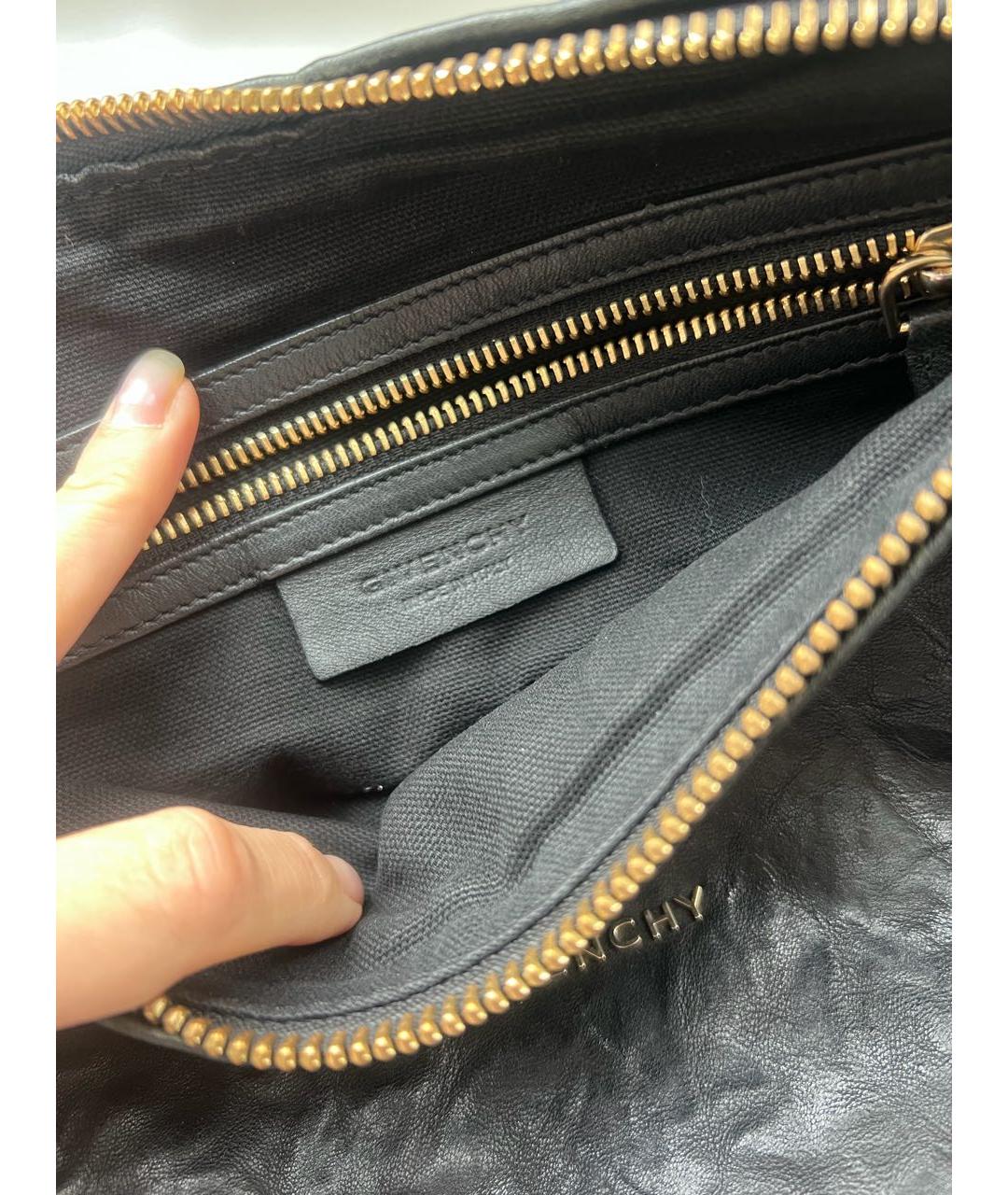 GIVENCHY Черная кожаная сумка через плечо, фото 6